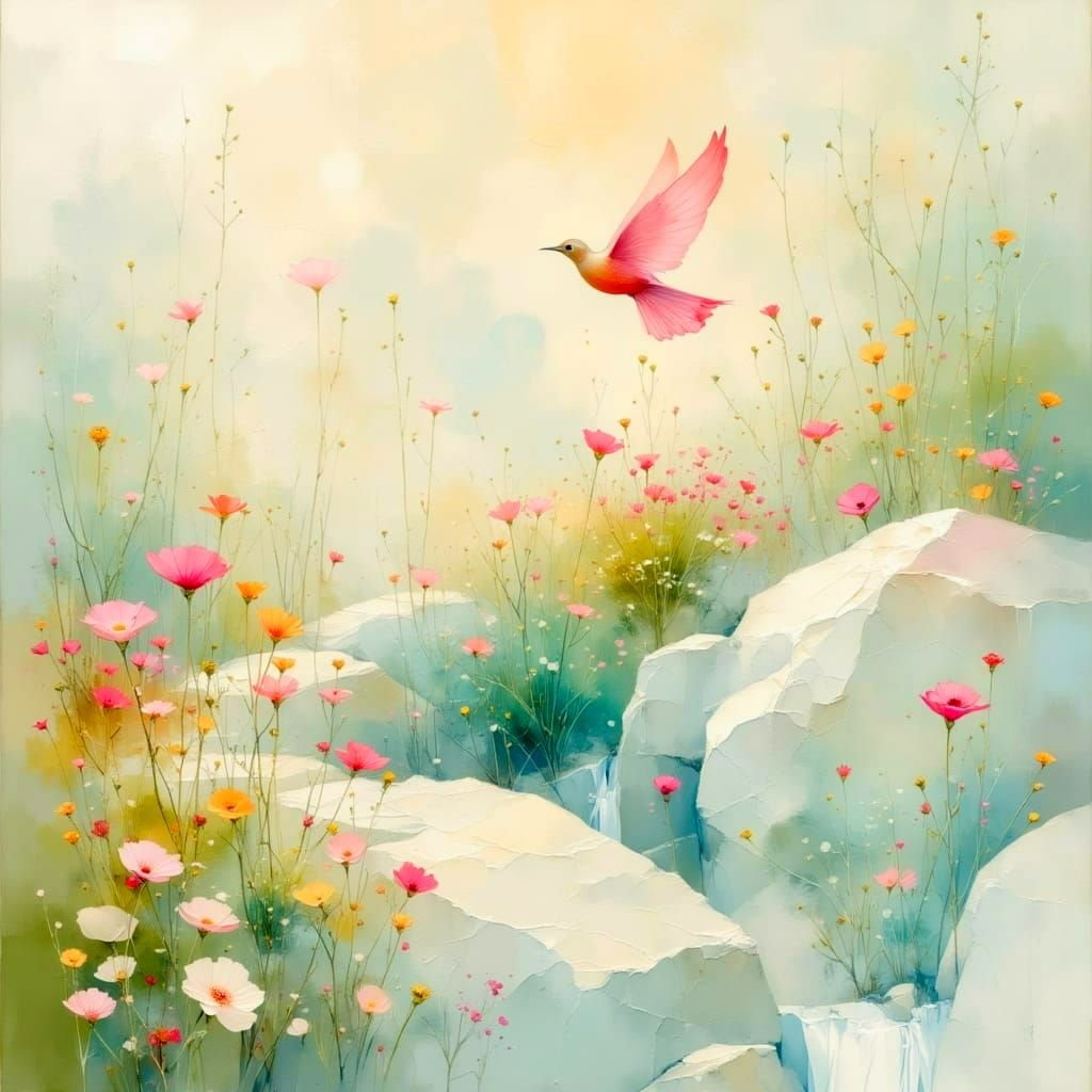 Abstract Freedom: Crinkled Metallics in Pastel Colors