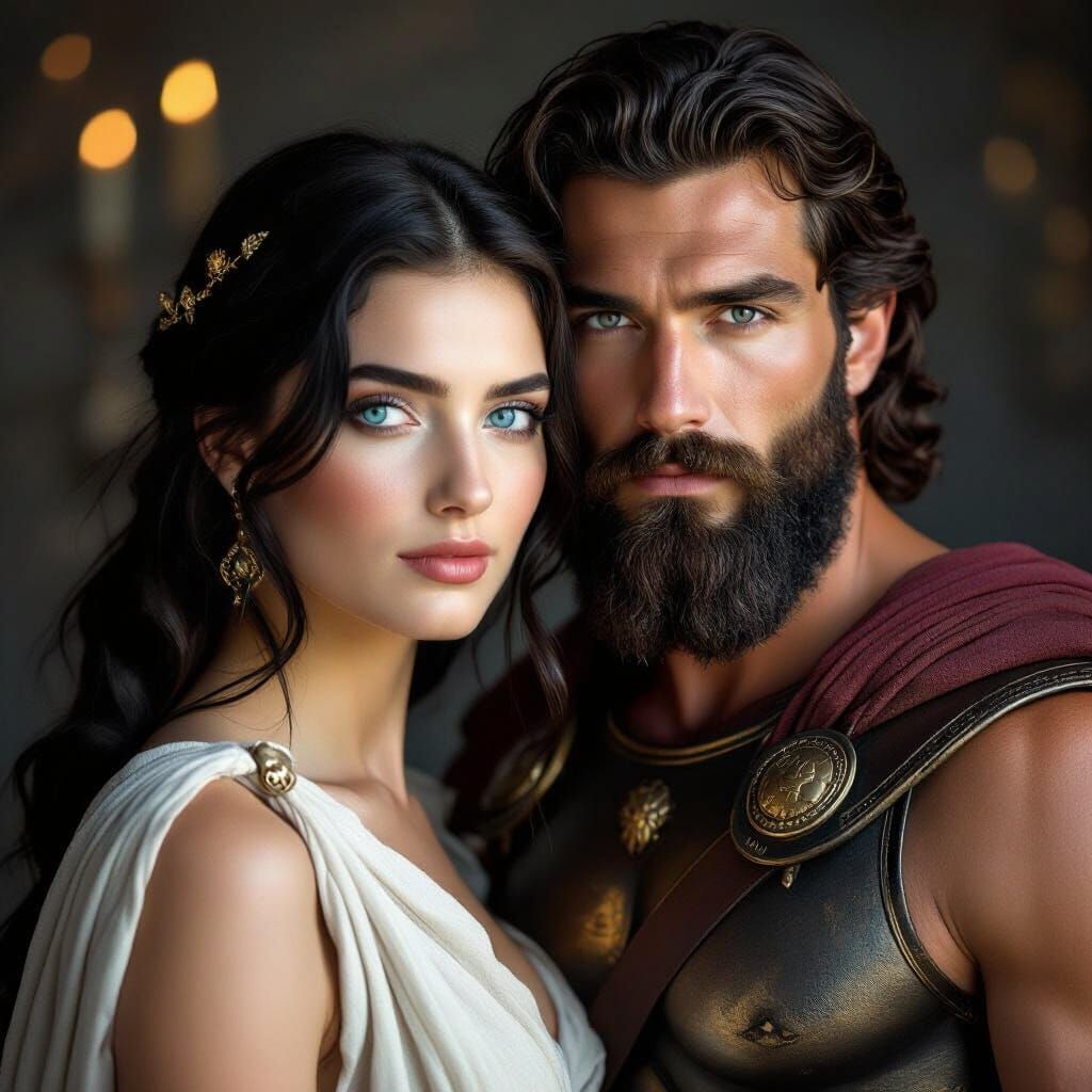 Ares Greek God of War with Devotee Portrait