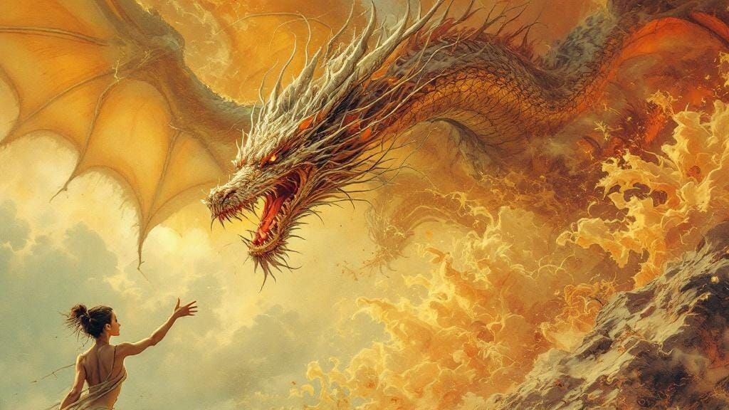 Hyperrealistic Dragon with Ethereal Presence