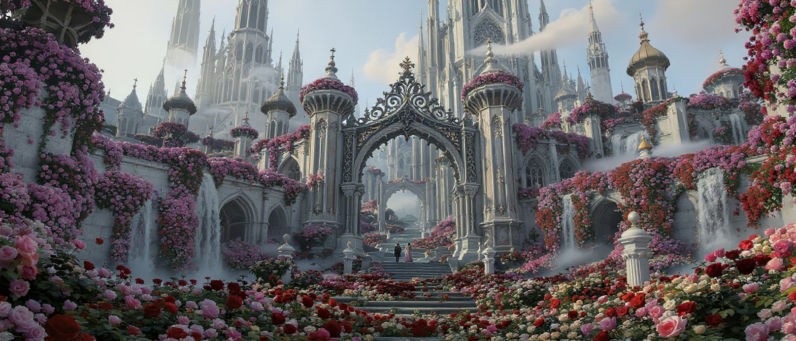 Romantic Gothic City of Laorehes: A Fantasy Art Scene