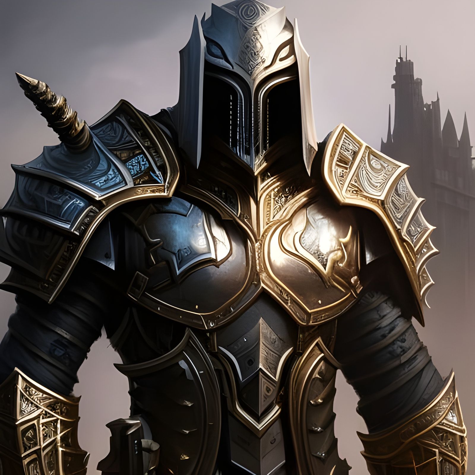 Death Knight in Skull Armor Concept Art