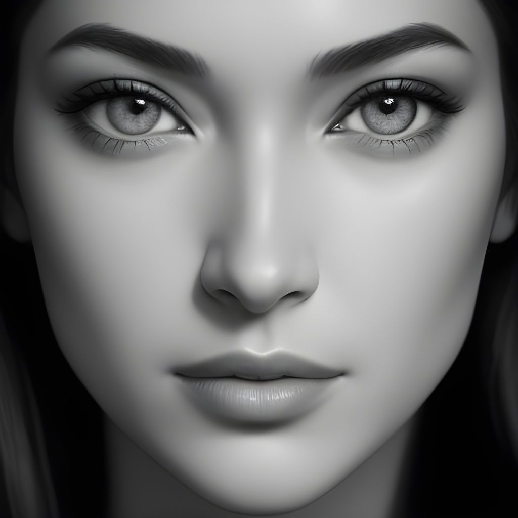 Striking Black and White Portrait of a Woman