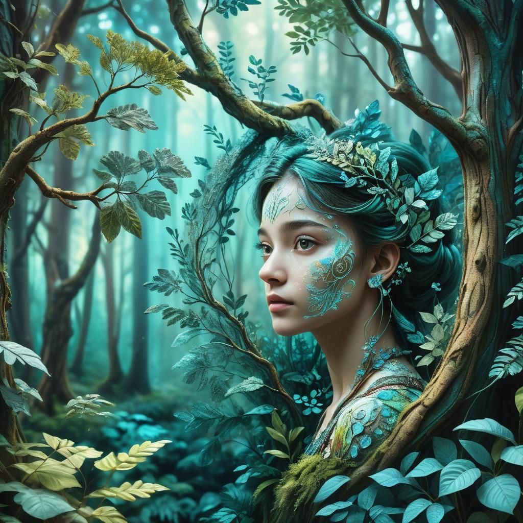 Detailed Forest Landscape in Hyper-Realistic Style