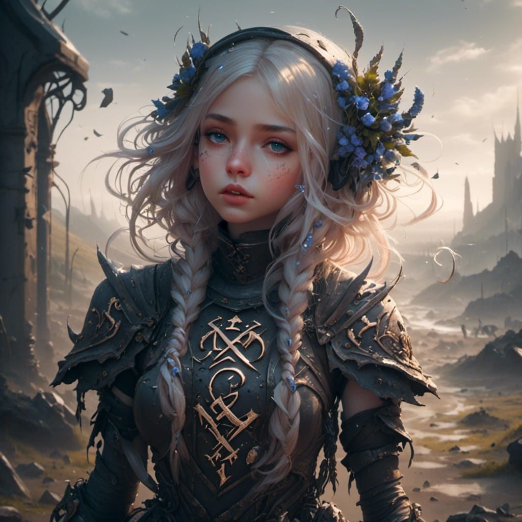 Glowing Runes in Professional Photography Style