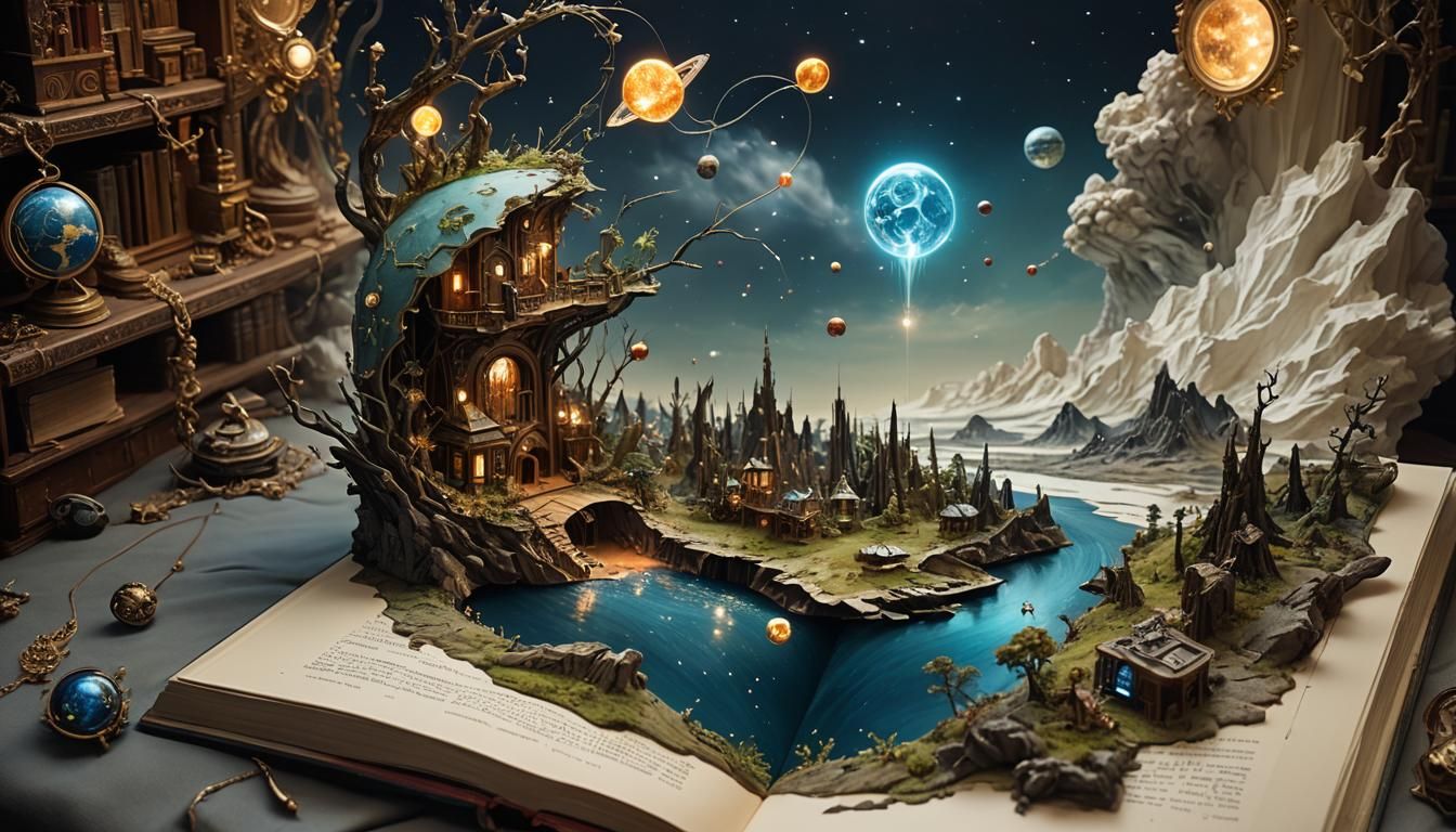 Sci-Fi World Emerges: Digital Embroidery Art