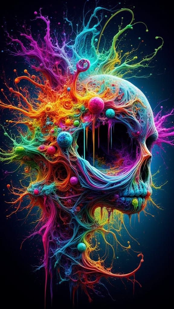 Surreal Hatchling Portrait in Biomechanical Style