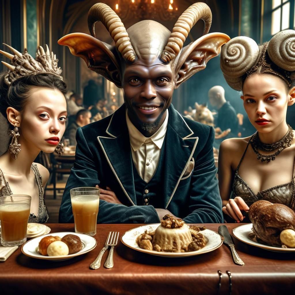 Dreamlike Feast of Futuristic Beings in Bizarre Art