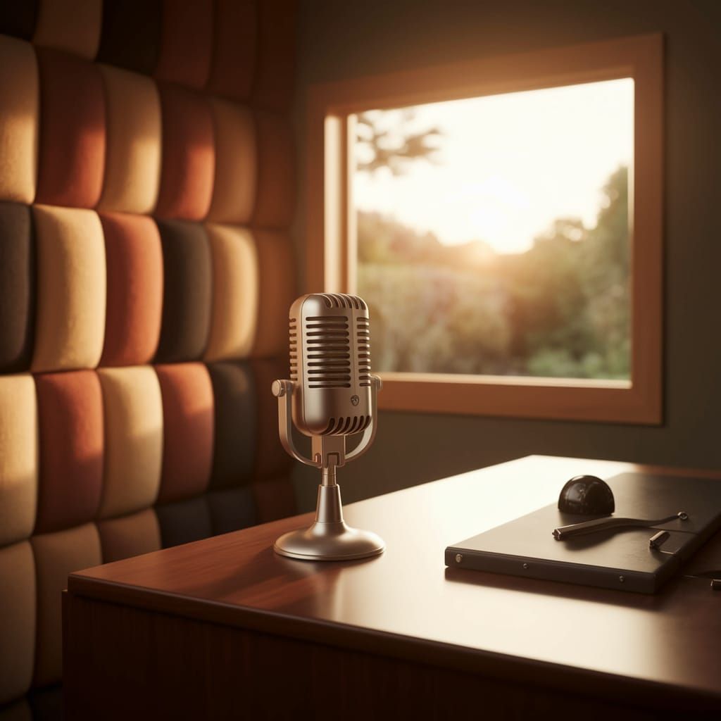 Cozy Recording Studio in Earthy Tones