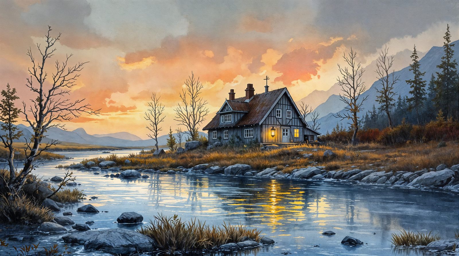 Wild Norwegian Countryside Masterpiece with Country House