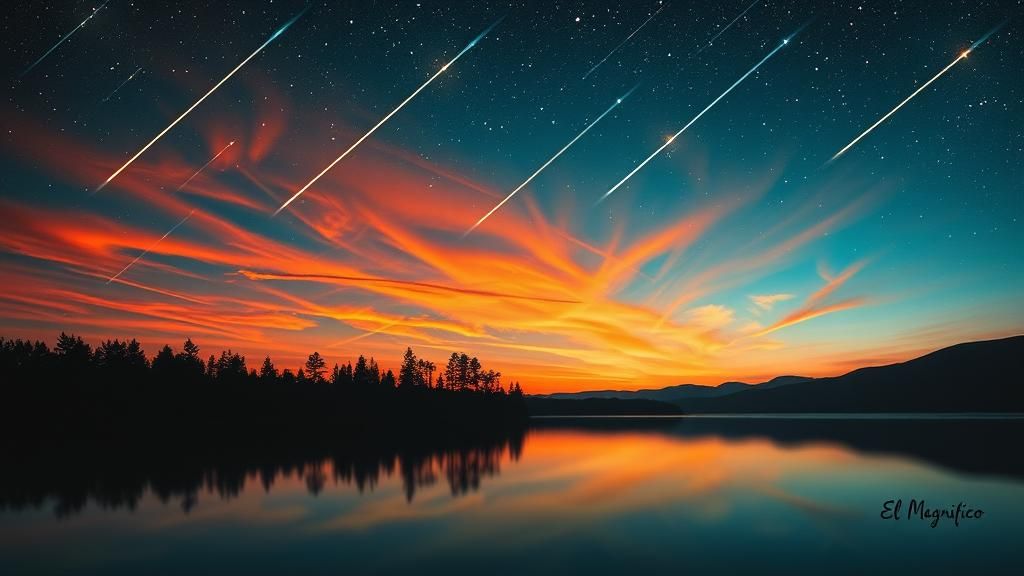 Astroid storms at night