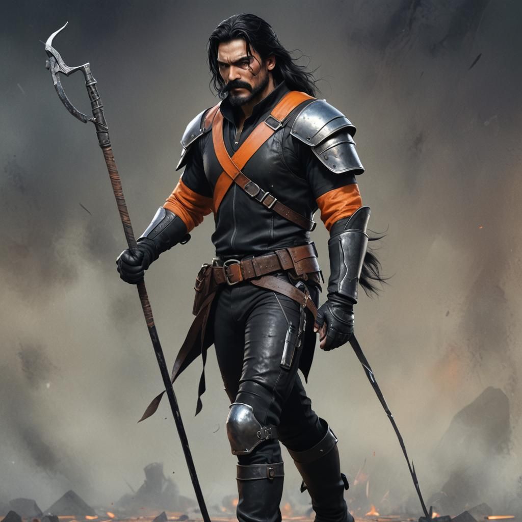 Man with Metal Armor in Hyper-Realistic 3D Art