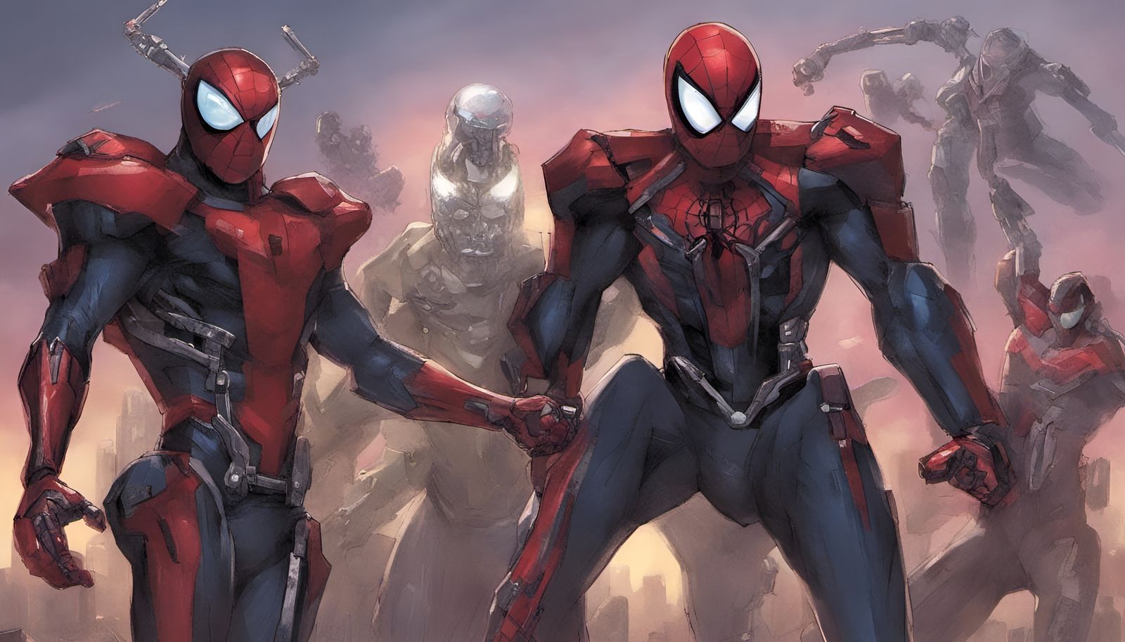 Mecha Spidermen Party: A Robotic Gathering