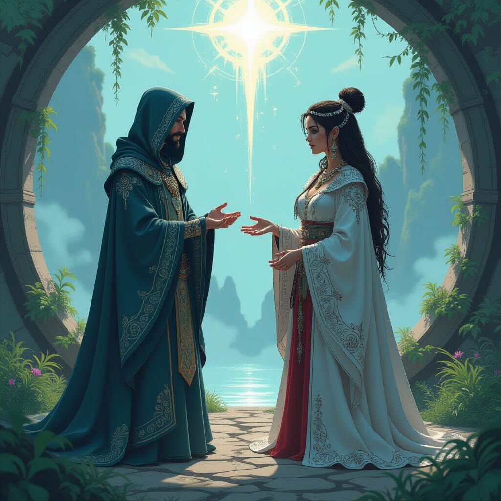 Light Hope and Sorceress Meet in Mystical Realm