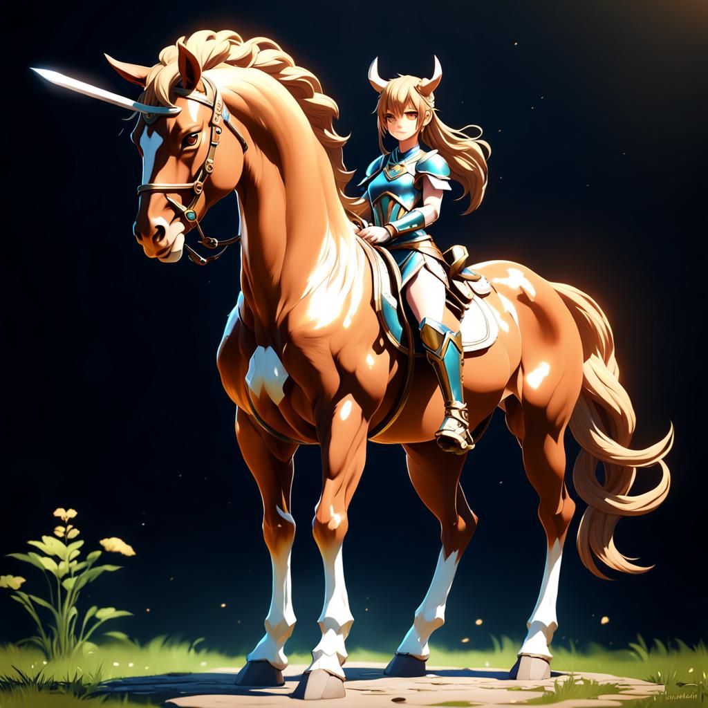 Detailed Centaur as 3D Anime Art