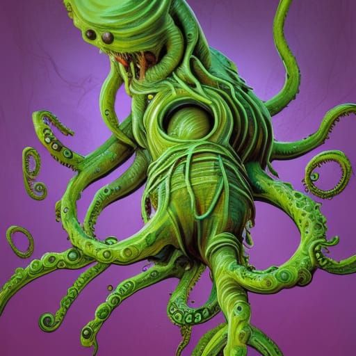 Flesh Abomination: A Hyperrealistic Monster