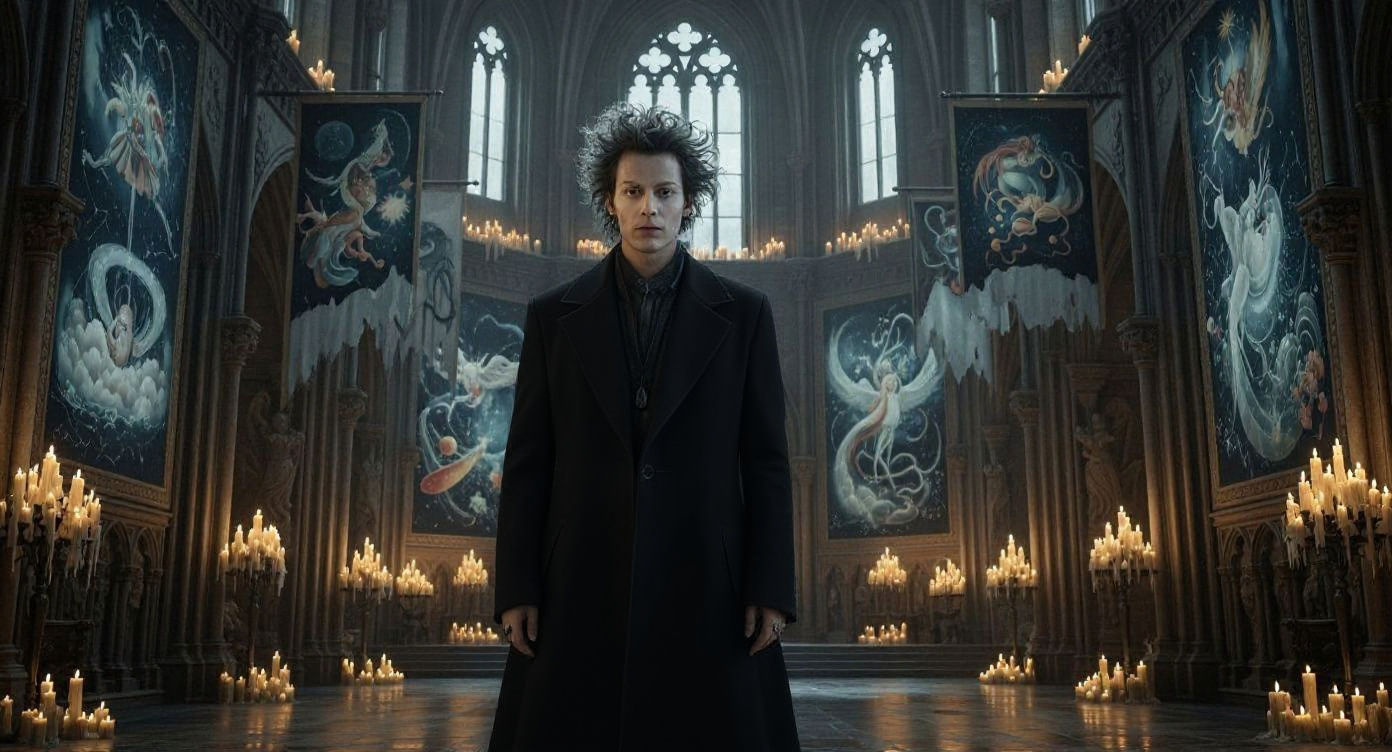 Lord Dream in Goth Castle with Candles