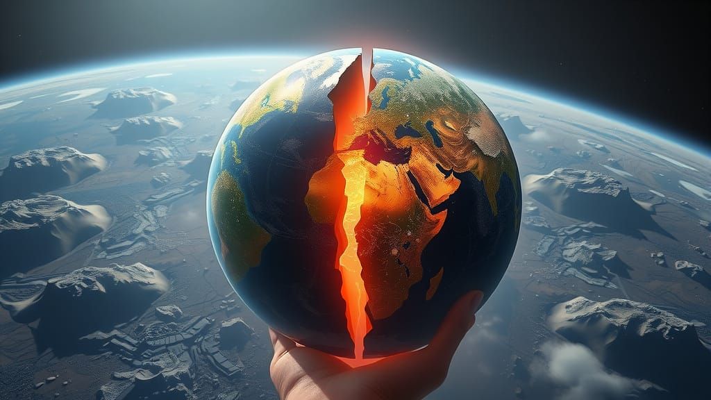 Earth's Dual Realms: 3D Desolation vs 5D Radiance