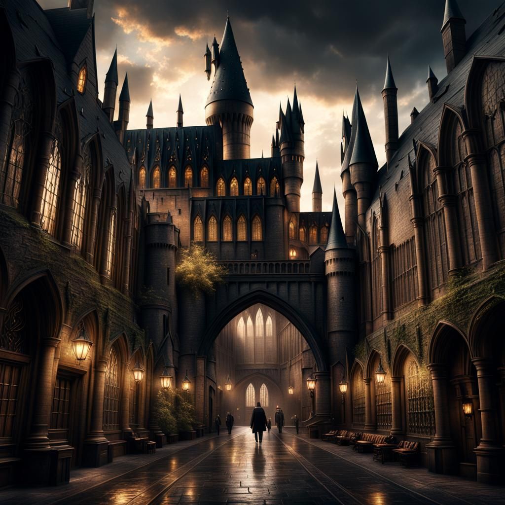 Epic Hogwarts Digital Matte Painting