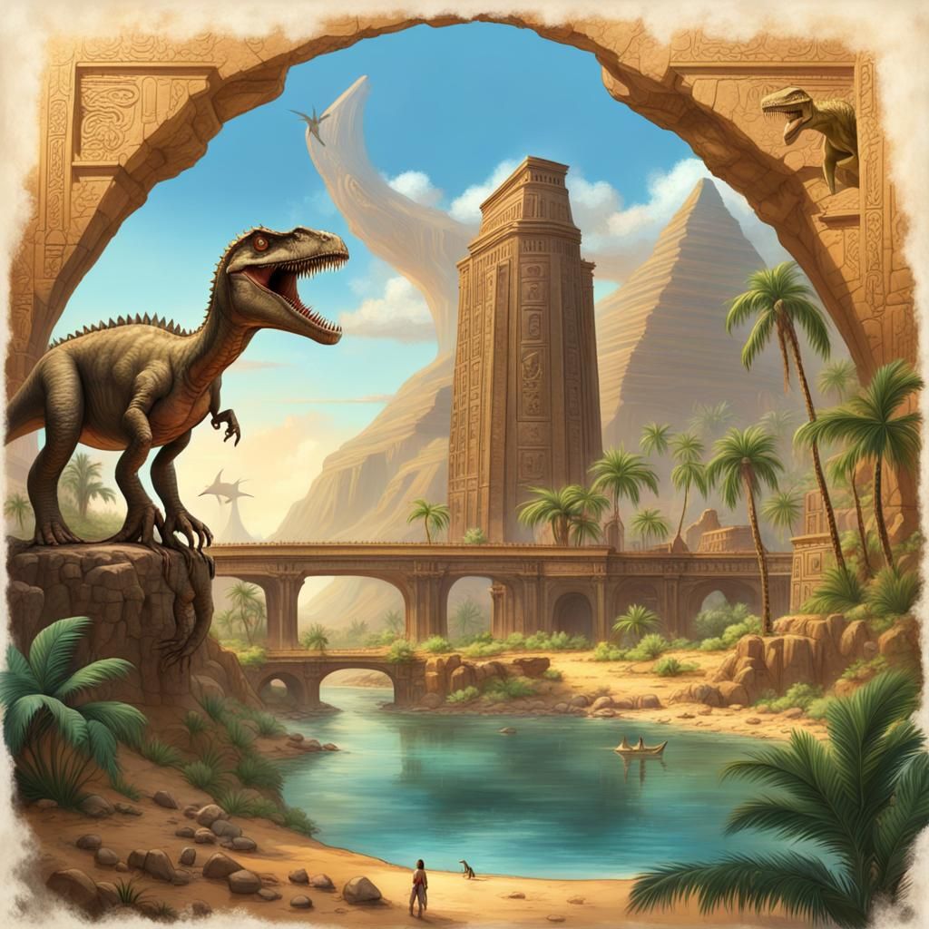 Dinosaurs and Egyptian Architecture in Hawaii