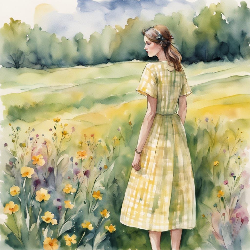 A girl on a walk
