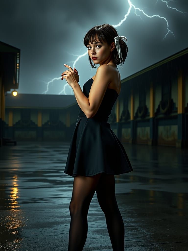 Gothic Romance Portrait of Wednesday Addams