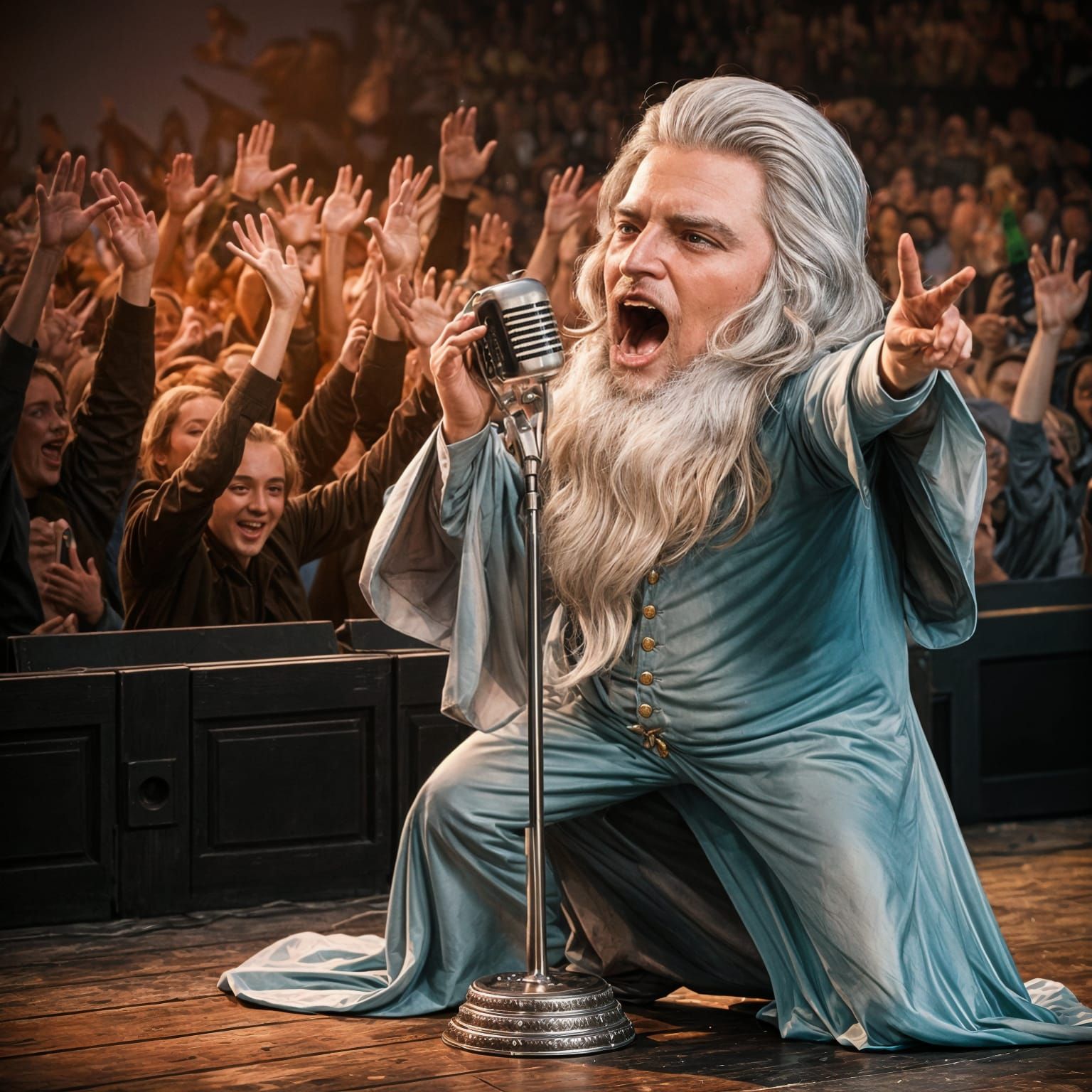 Elvis Presley as Dumbledore on Stage