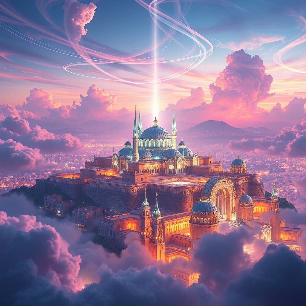 Majestic Celestial Jerusalem in Realistic Detail