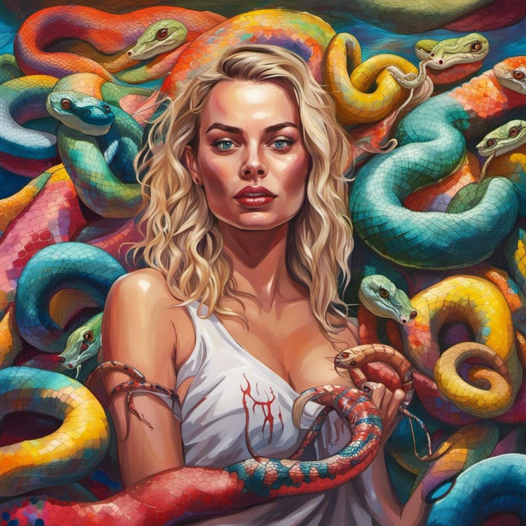 Vibrant Graffiti Art: Woman on Jamaica Beach