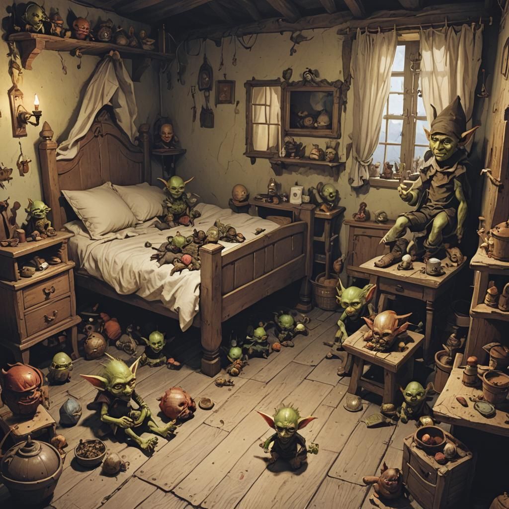 Goblin in Bedroom Scene