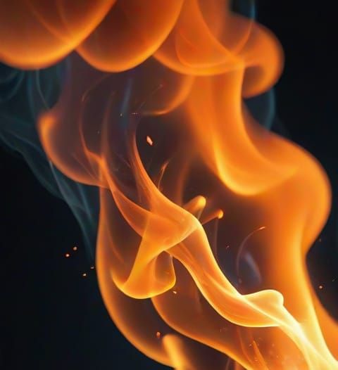 Fiery Matchstick Explosion in Macro Photography