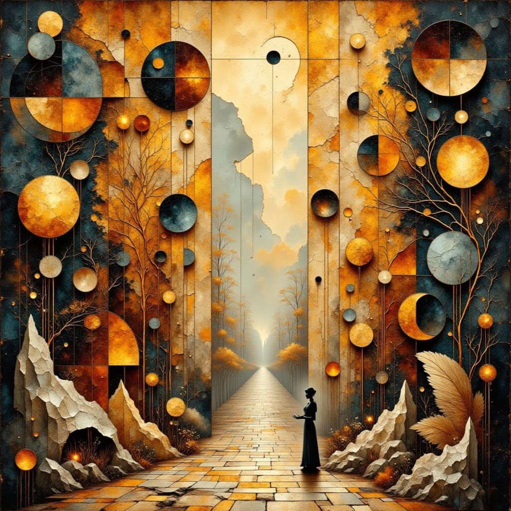 Myth Evolution Mosaic Book Cover Illustration