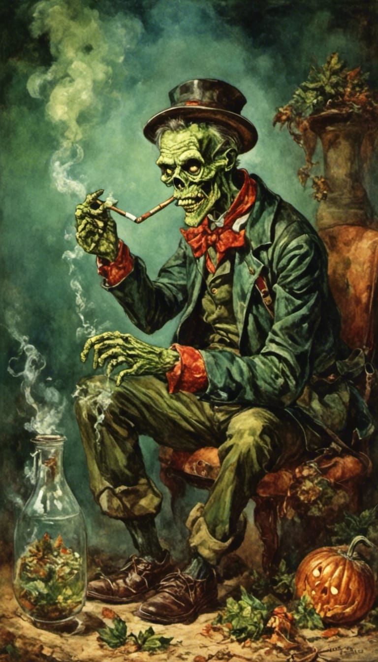 Zombie Smoker in Fairytale Rockabilly Style