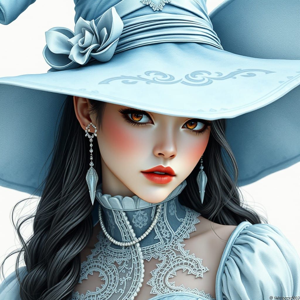 Divine Witch Bride in Ethereal Regalia