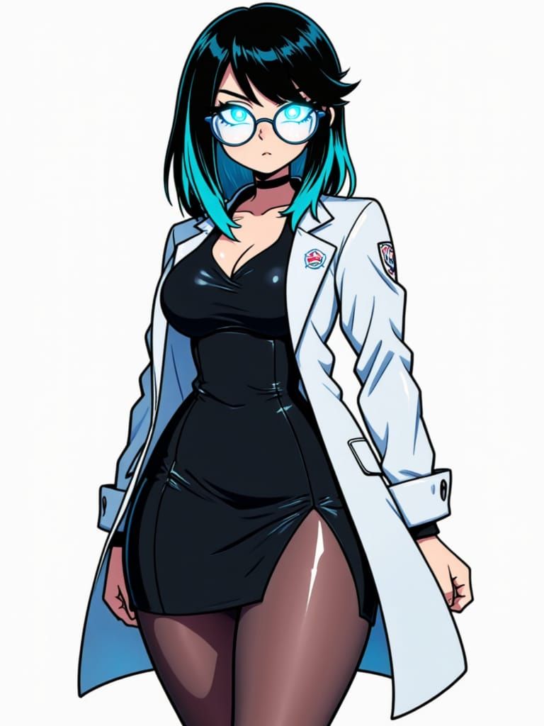 Iris, The Glasses Ego: Semi-Cartoony Anime Character Art