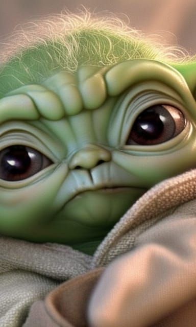 Baby Yoda with Baby Yoda: Star Wars Portrait