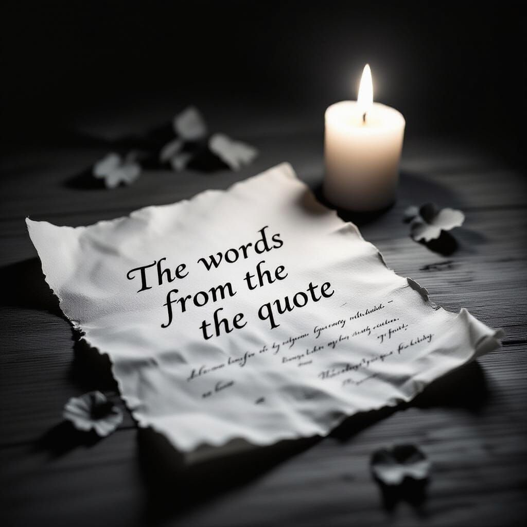 Acceptance in Chiaroscuro: Fading Candle on Old Parchment