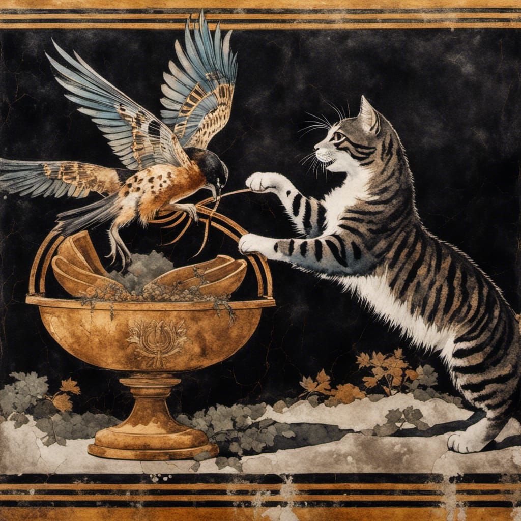 Cats of Pompeii (being naughty, mostly) VII