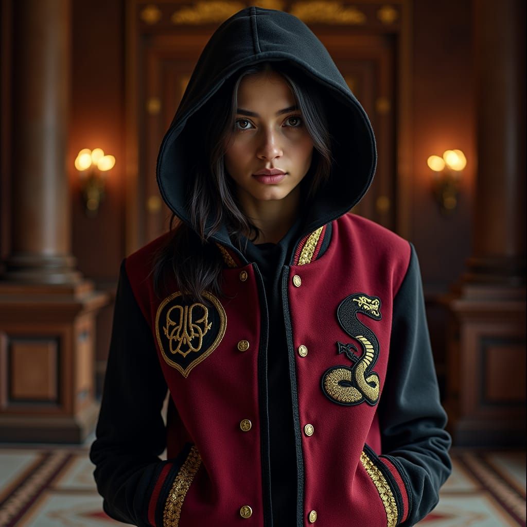 Jafar-Inspired Letterman Jacket in Opulent Palace