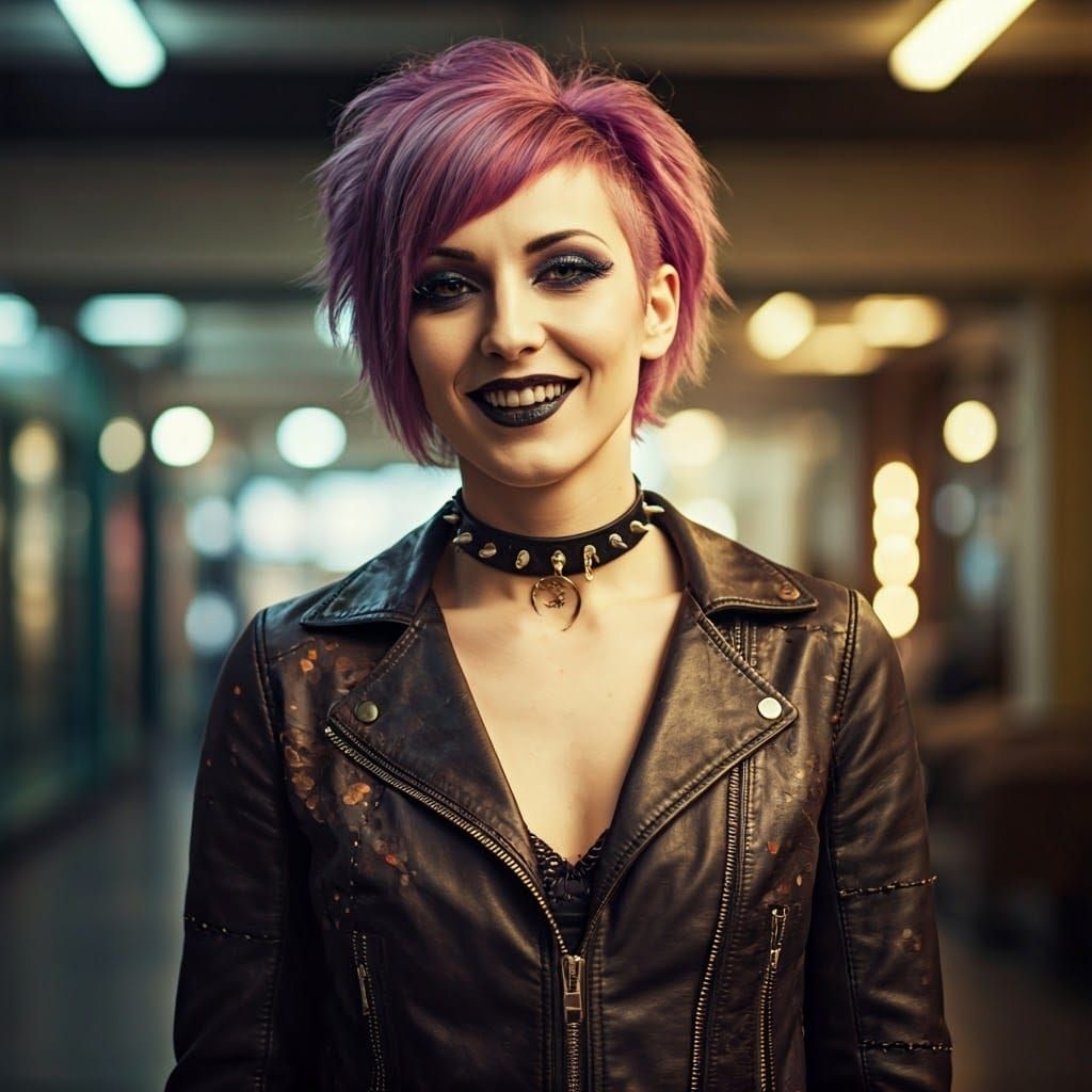 Goth Punk Goddess in Opulent Attire