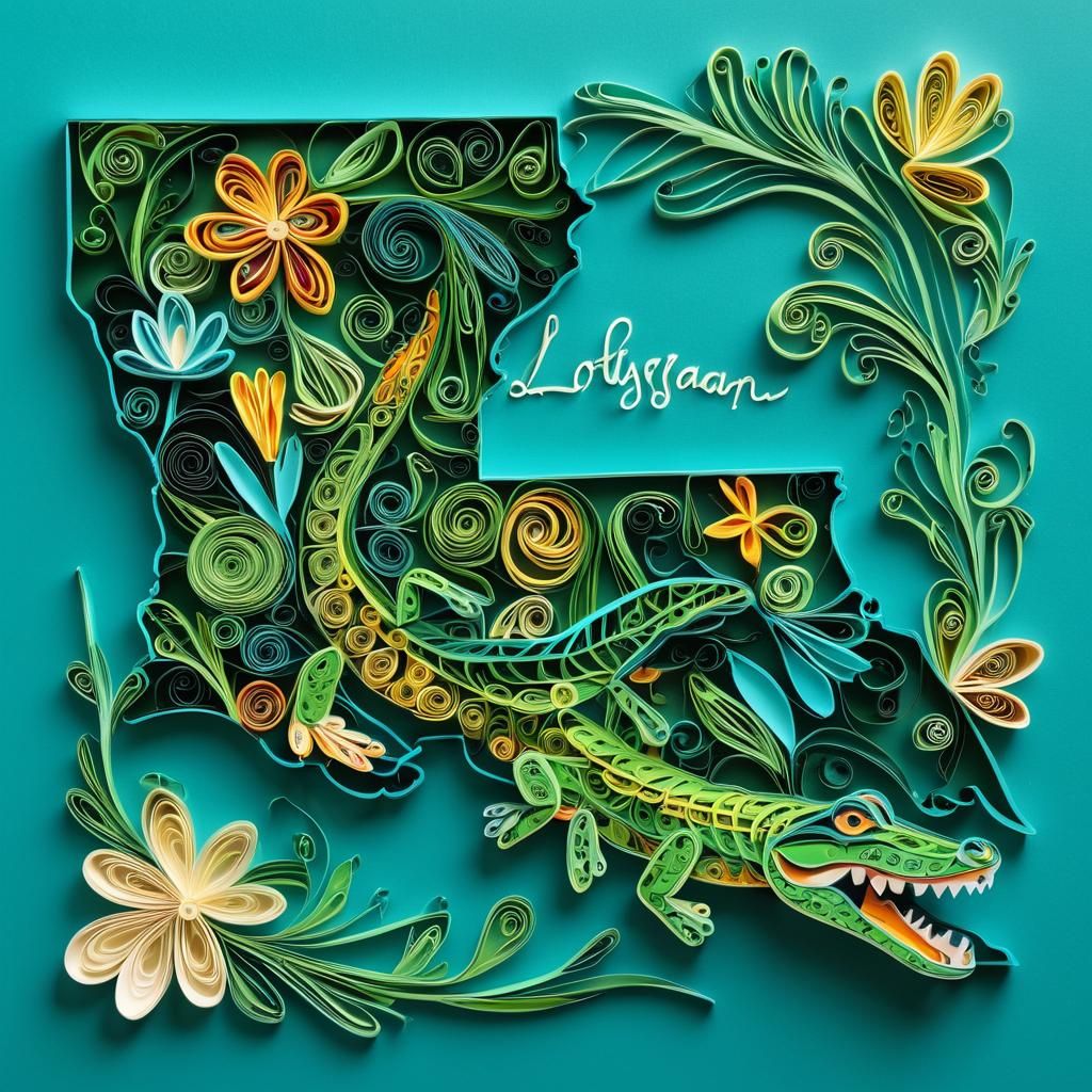 Louisiana Cajun Culture Quilling Art