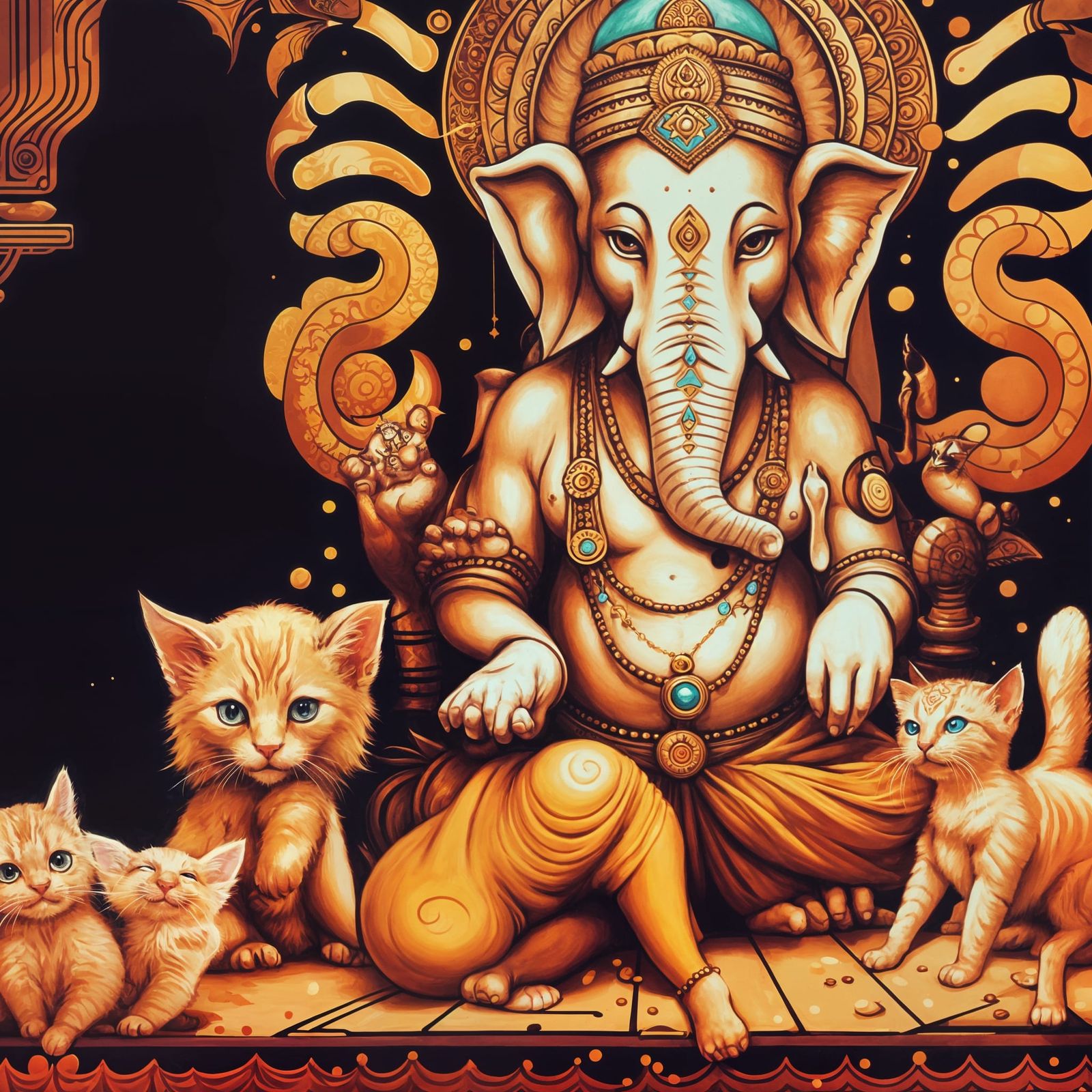 Ganesha Blesses the Kittens