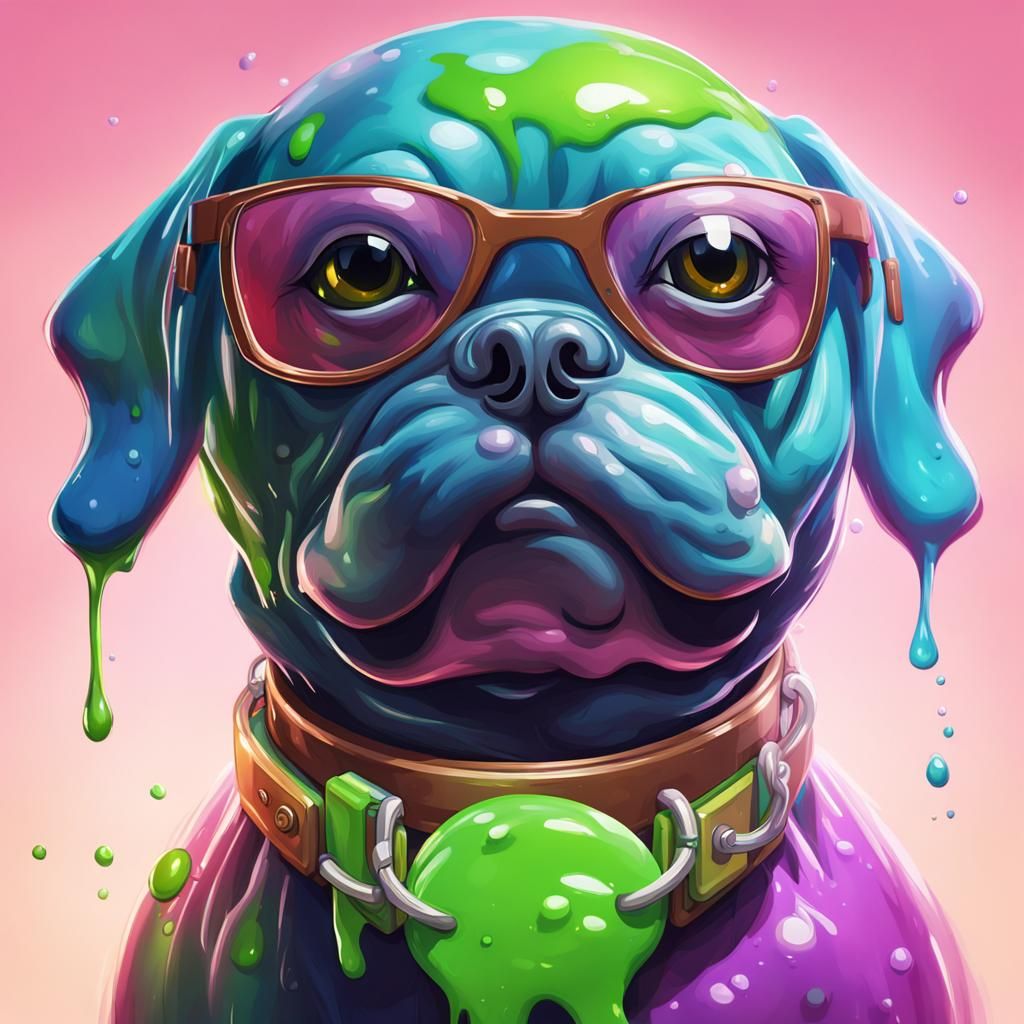 Slime Dog in Glasses