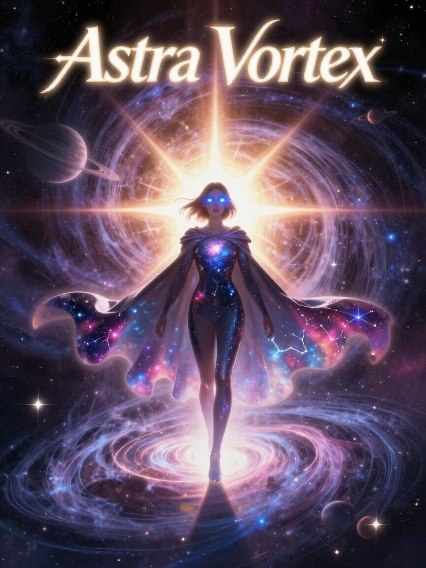 Astra Vortex: Cosmic Heroine in Celestial Nexus