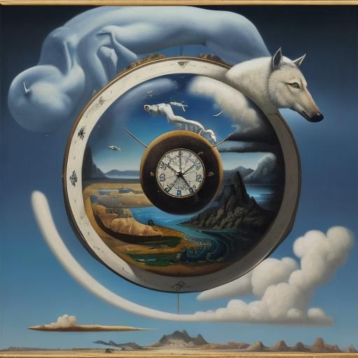 Surreal Sky Pregnant with Future, Dali Style