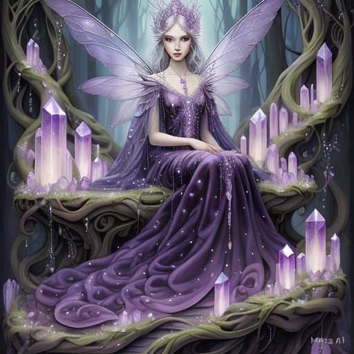 Ethereal Fairy Queen of the Amethyst Realm
