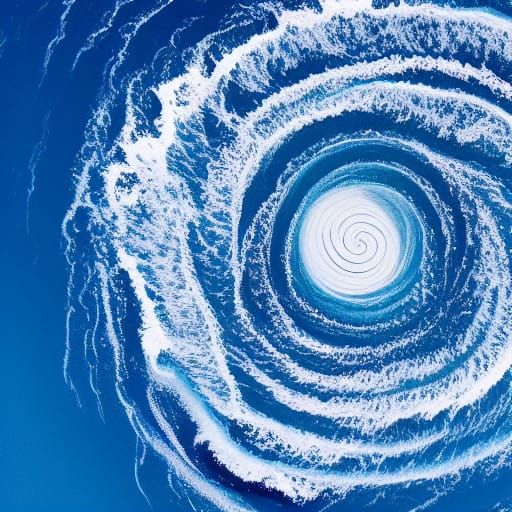 Ocean Whirlpool: Mesmerizing Blue Depths