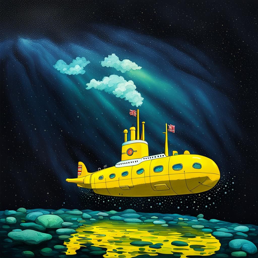 Yellow Submarine AI Generated Image