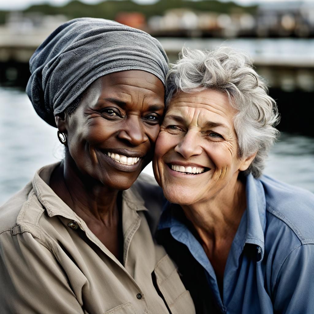 Touching Portrait of Two Women in Love