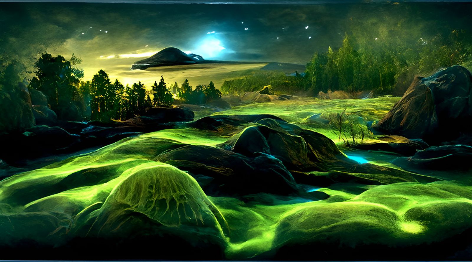 Bioluminescent Landscape Photography in 16K Resolution