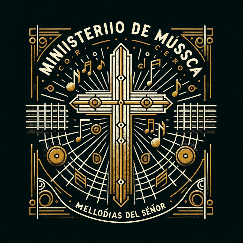 T-Shirt Design with Musical Cross for Church Choir